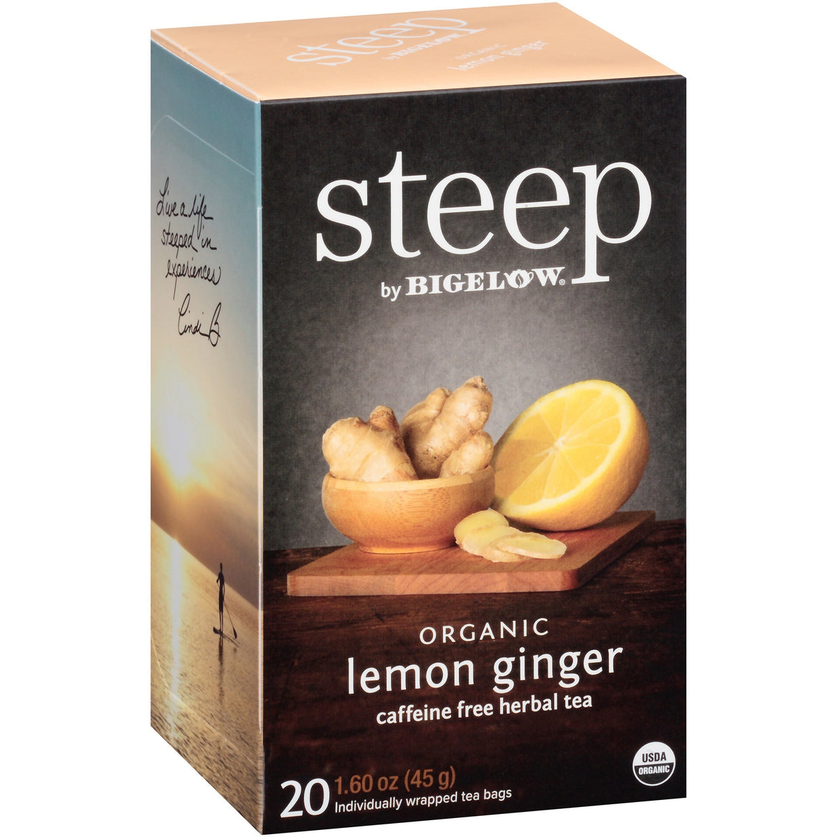 Steep by Bigelow® Lemon Ginger Herbal Tea Bag