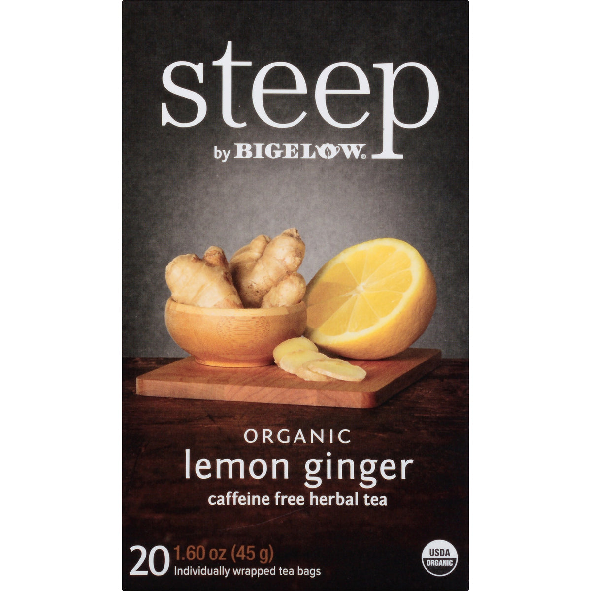 Steep by Bigelow® Lemon Ginger Herbal Tea Bag