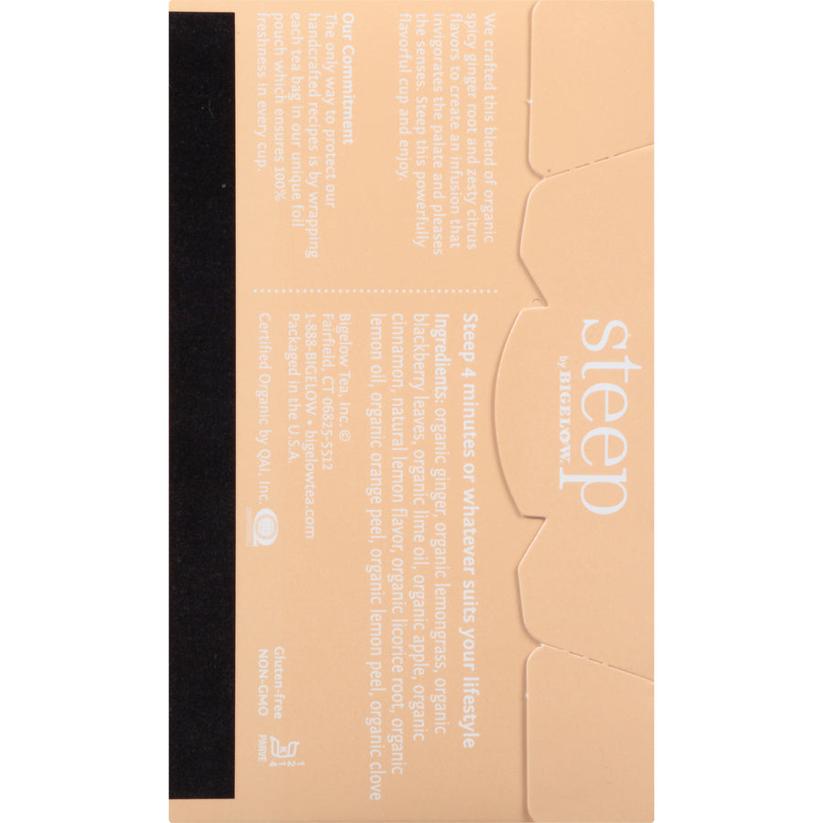 Steep by Bigelow® Lemon Ginger Herbal Tea Bag