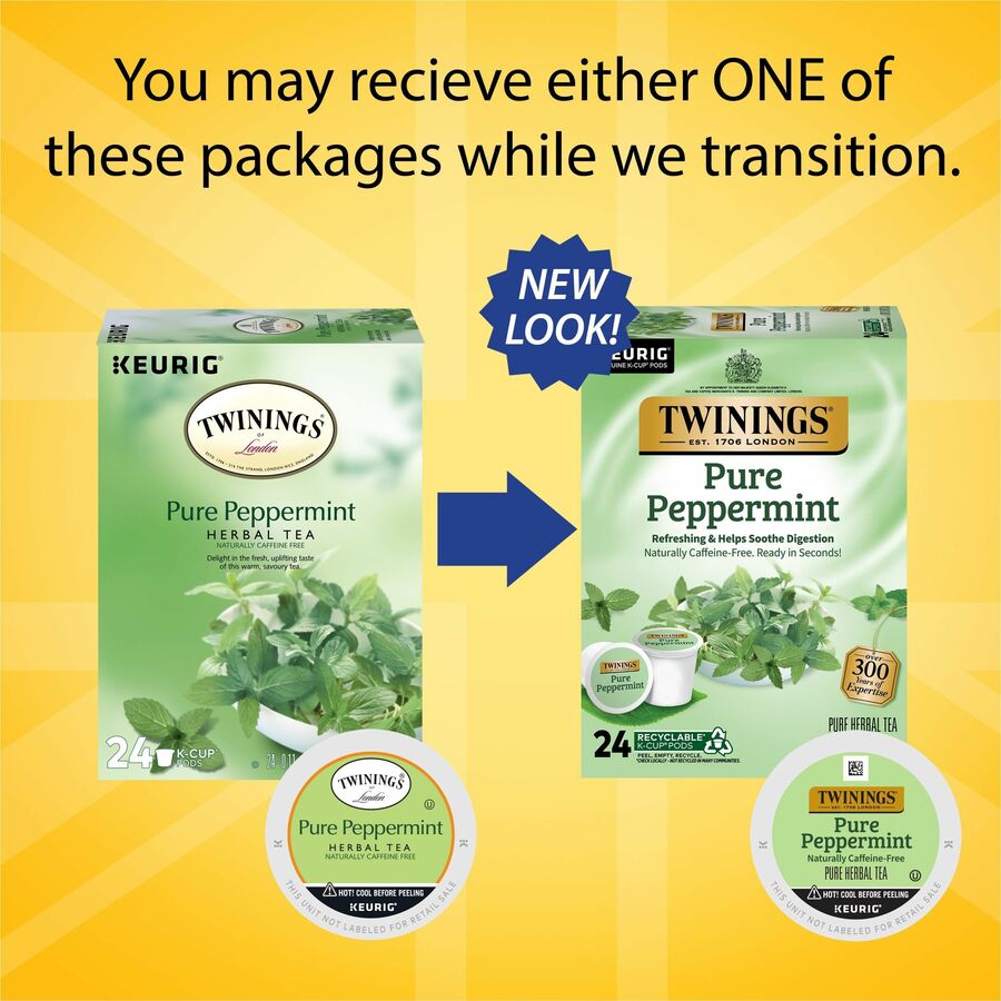 Twinings of London Pure Peppermint Herbal Tea K-Cup