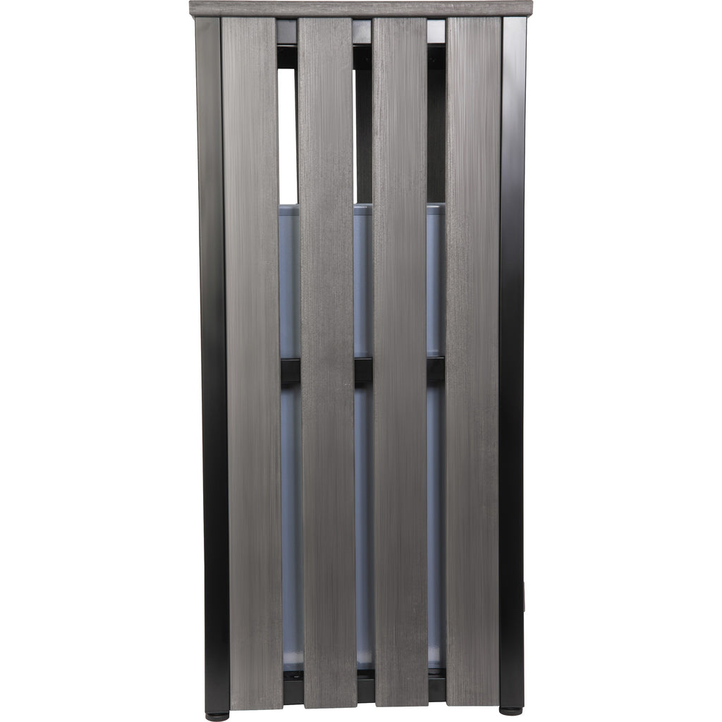 Lorell Faux Wood Outdoor Waste Bin