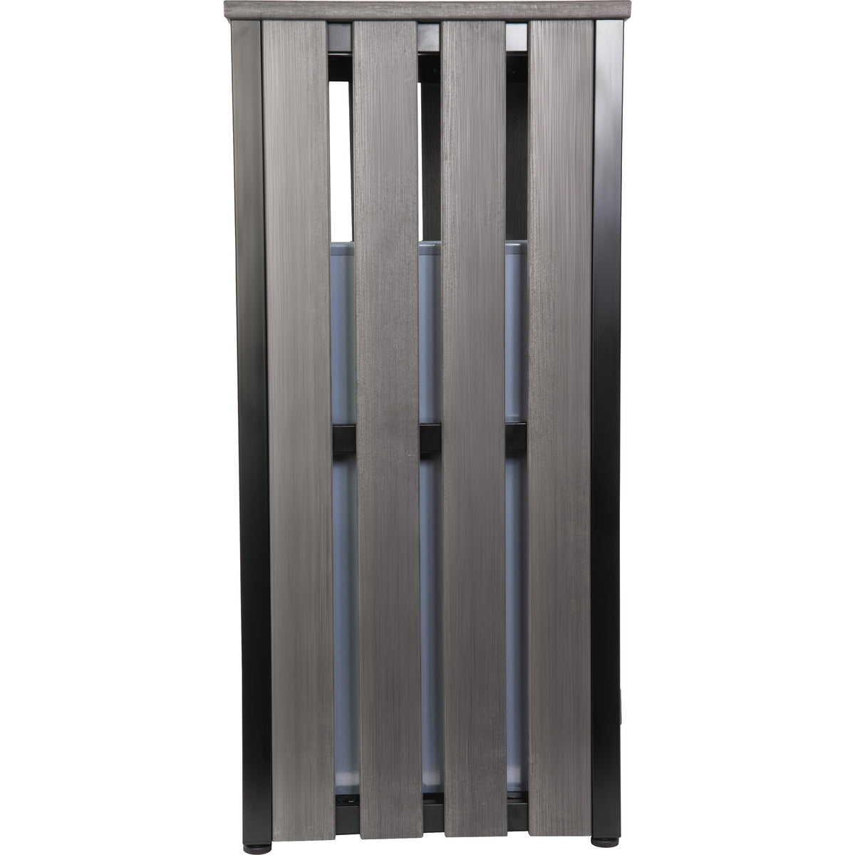 Lorell Faux Wood Outdoor Waste Bin