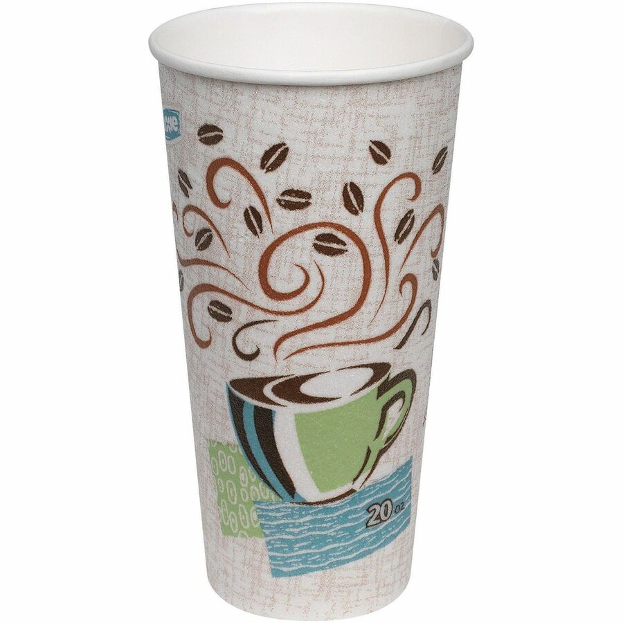 Dixie PerfecTouch 20 oz Insulated Paper Hot Coffee Cups by GP Pro