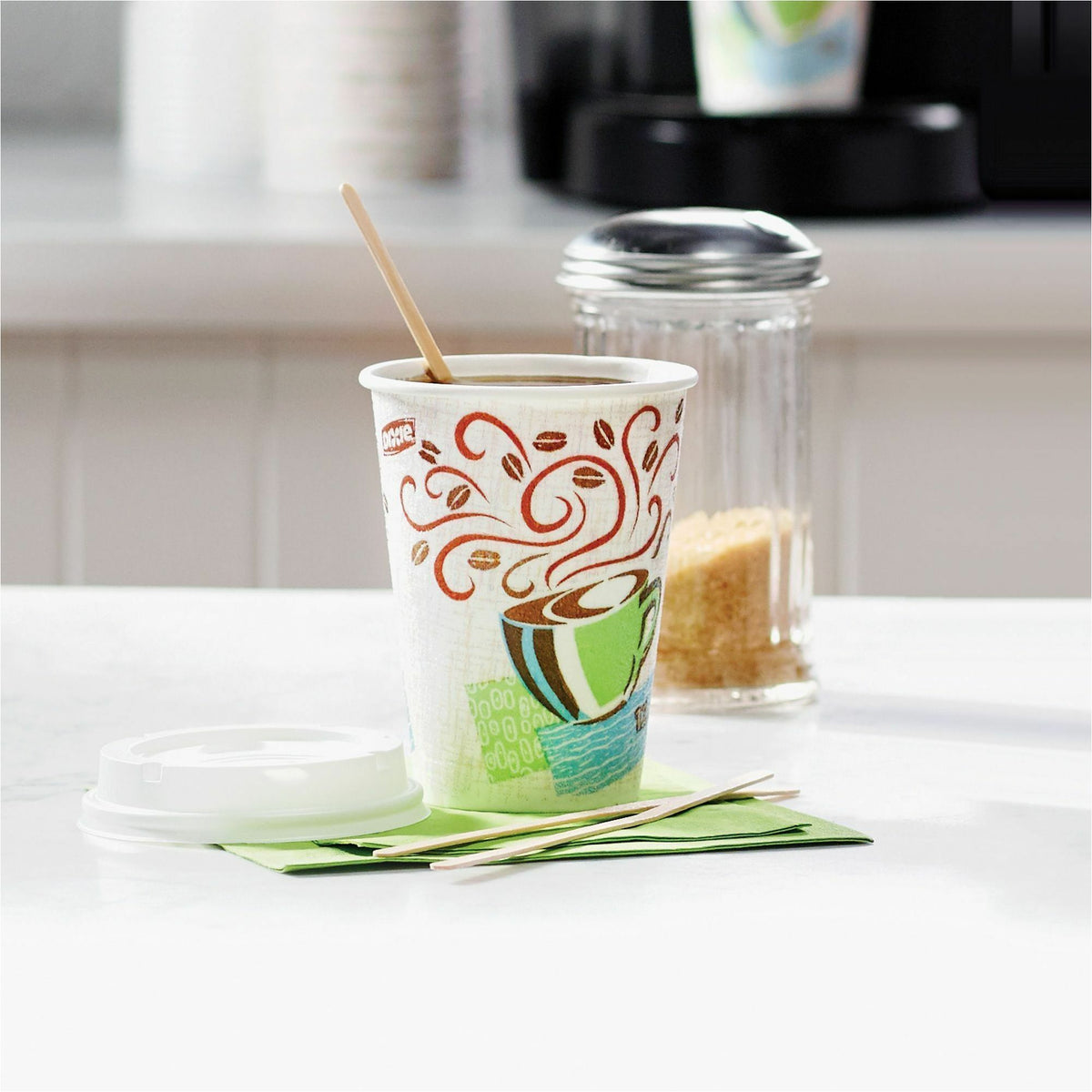 Dixie PerfecTouch 20 oz Insulated Paper Hot Coffee Cups by GP Pro