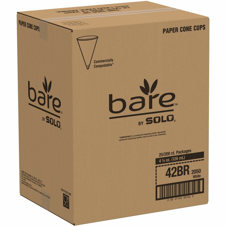 Solo Eco-Forward 4.25 oz Treated Paper Cone Water Cups