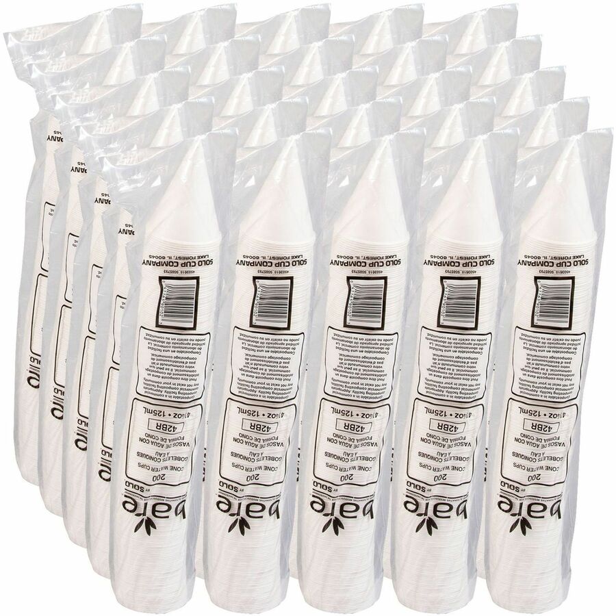 Solo Eco-Forward 4.25 oz Treated Paper Cone Water Cups
