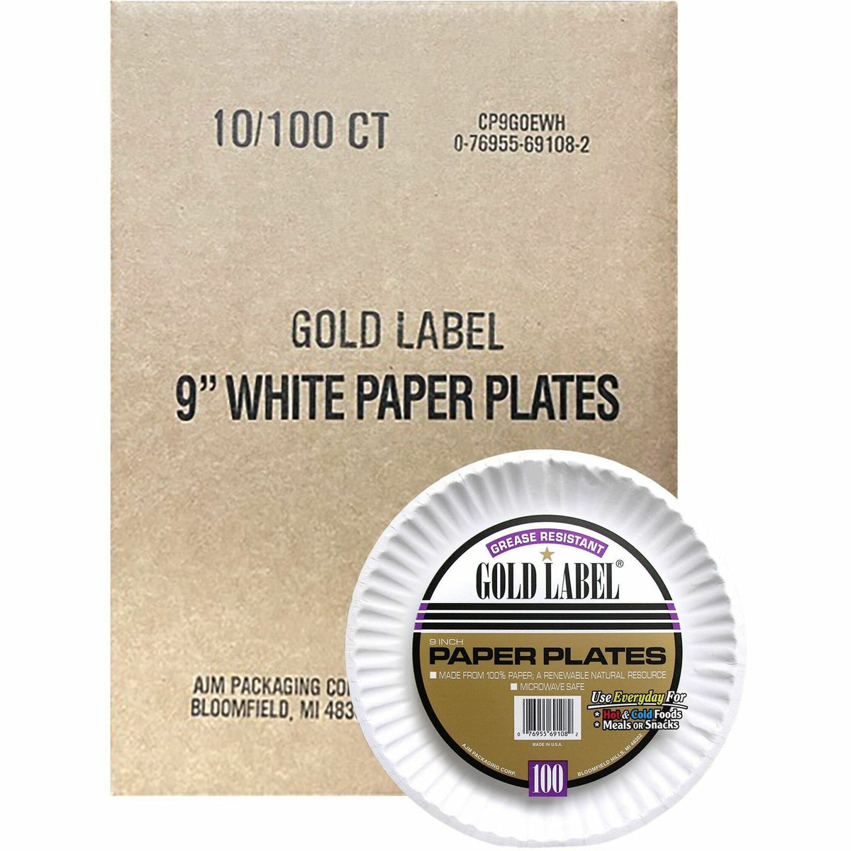 Gold Label 9" Dinnerware Paper Plates