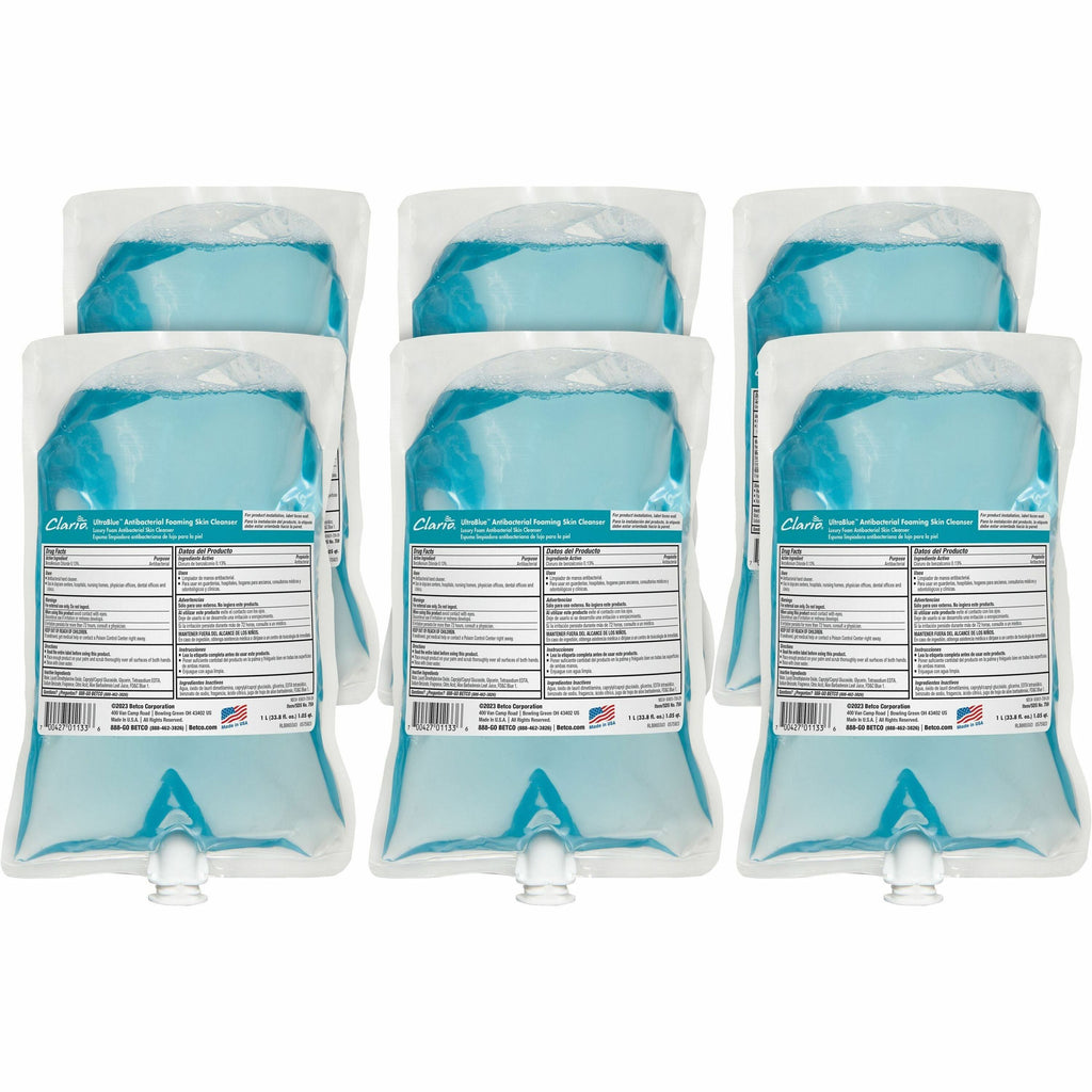 Betco Clario Ultra Blue Antibacterial Skin Cleanser Refills