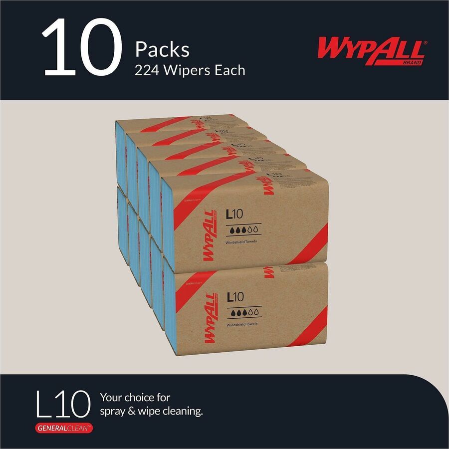 Wypall GeneralClean L10 Light Cleaning Windshield Towels