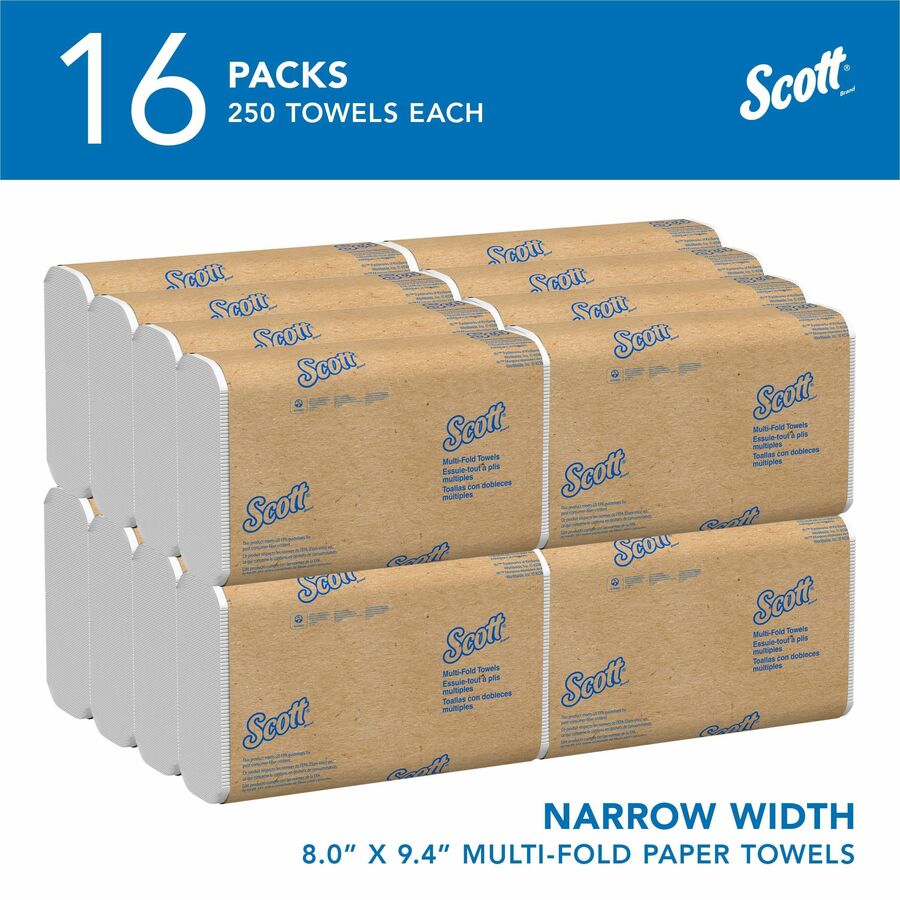 Scott® Multifold Narrow Width Paper Towels with Absorbency Pockets