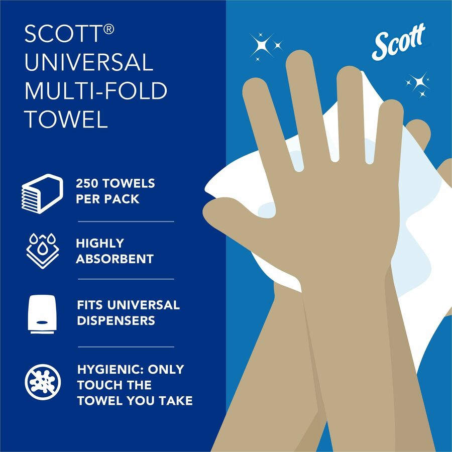 Scott® Multifold Narrow Width Paper Towels with Absorbency Pockets