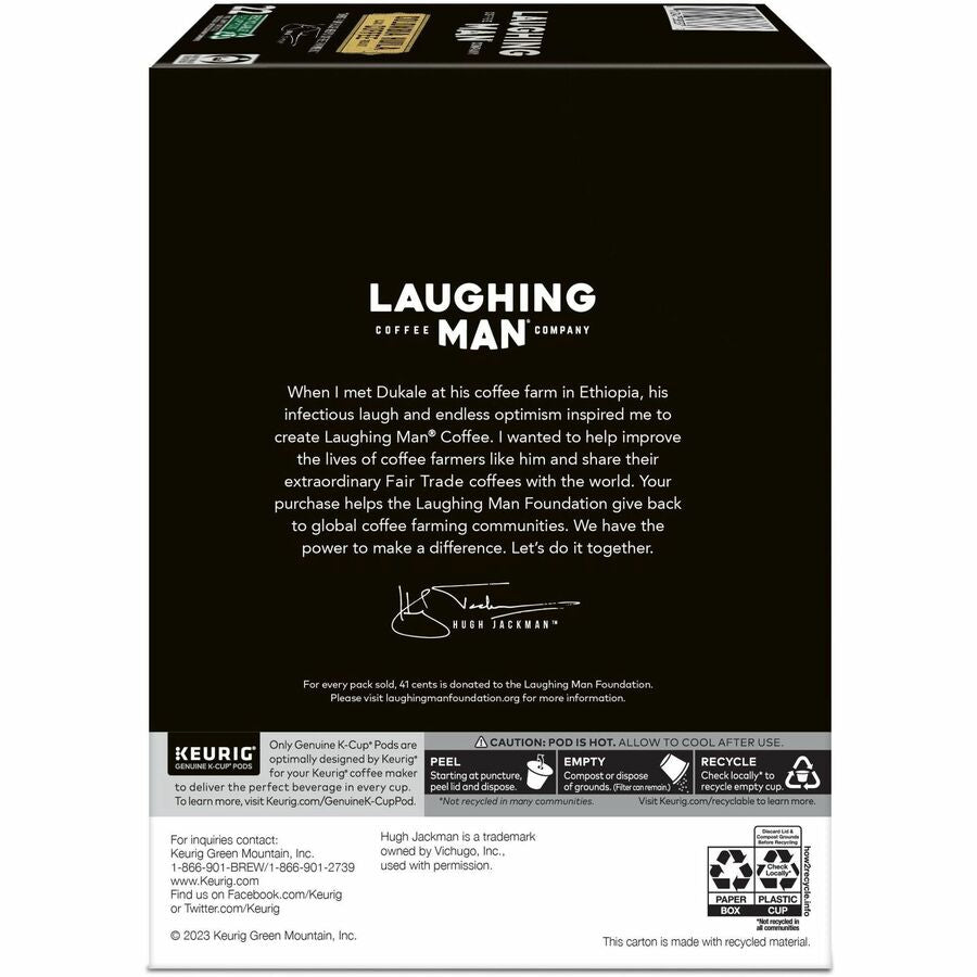 LAUGHING MAN K-Cup, Pod Colombia Huila Coffee
