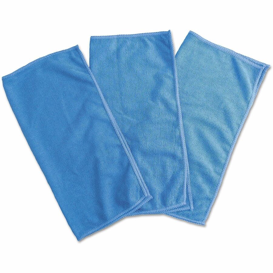 Universal Microfiber Cleaning Cloth, 12 x 12, Blue, 3/Pack