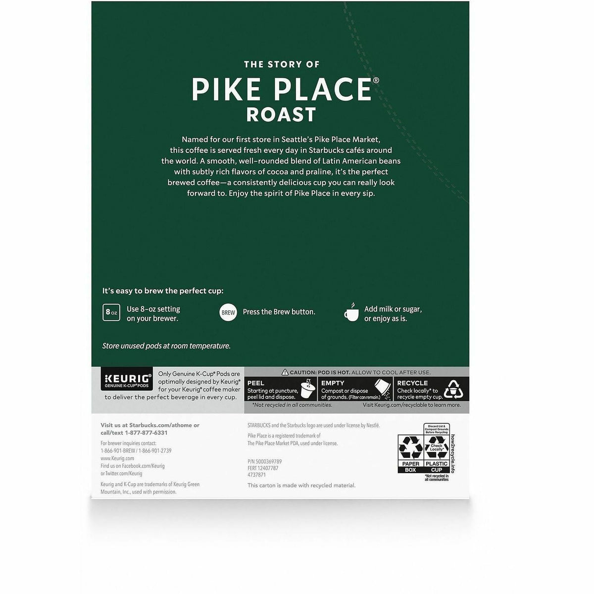 Starbucks K-Cup Pike Place Roast Coffee