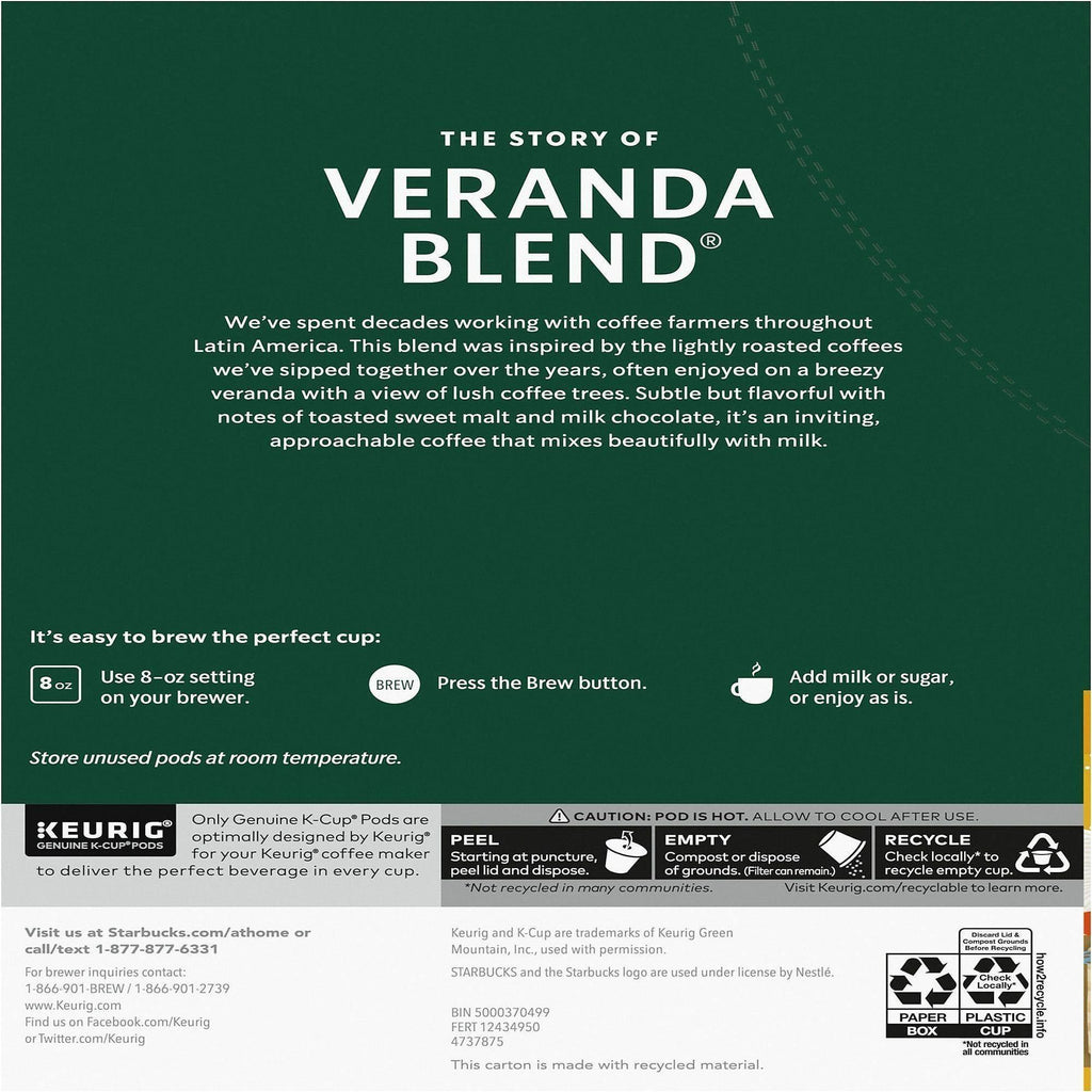 Starbucks® K-Cup Veranda Blend Coffee