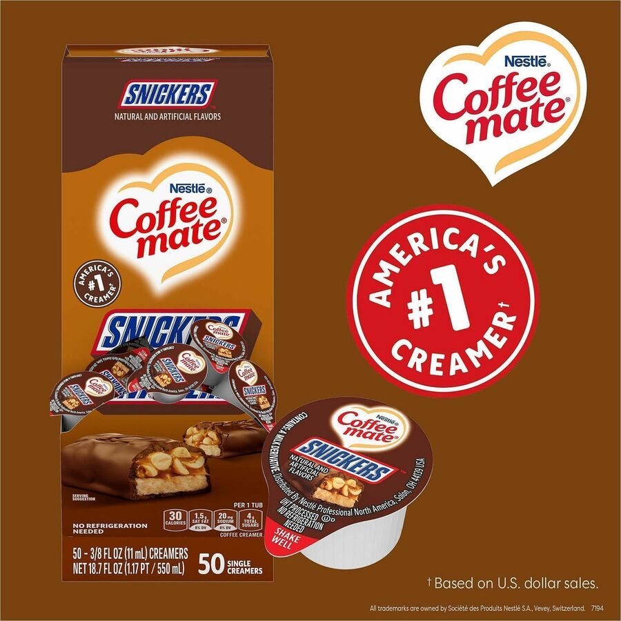 Coffee mate Snickers Nondairy Liquid Creamer Singles