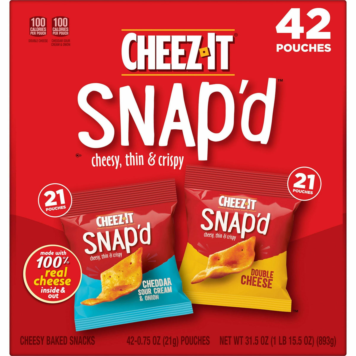 Cheez-It Snap'd Baked Cheese Variety Pack