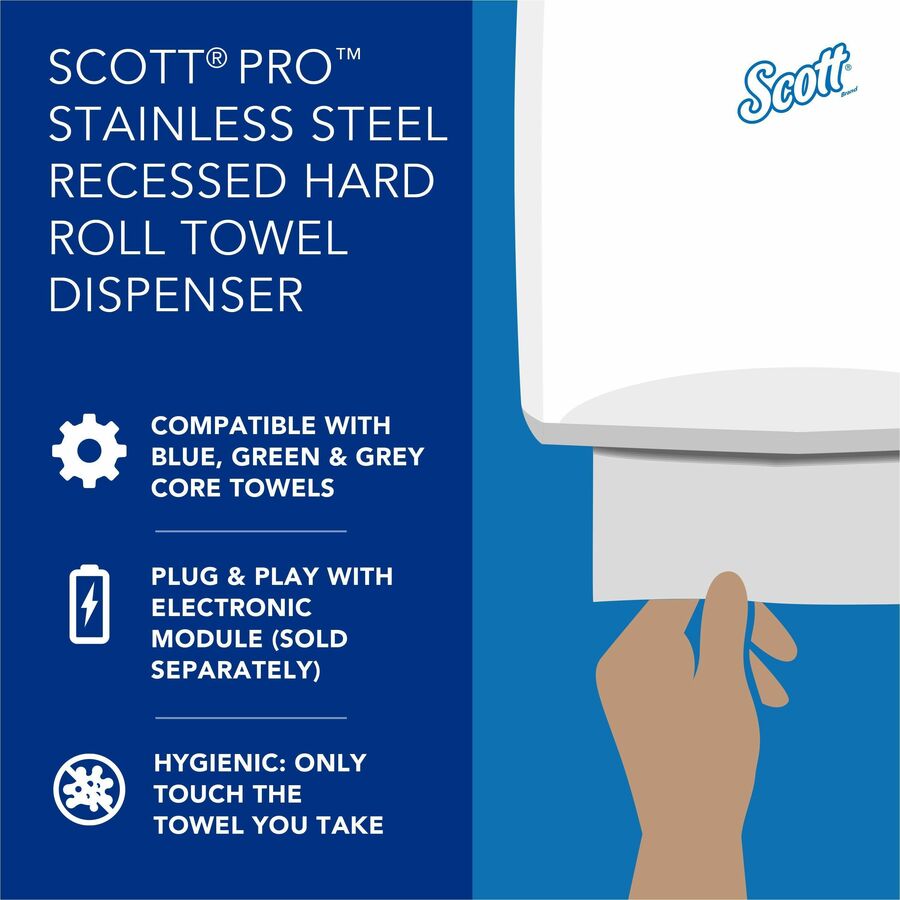 Scott Pro Recessed Hard Roll Towel Narrow Dispenser Housing - No Trim Panel