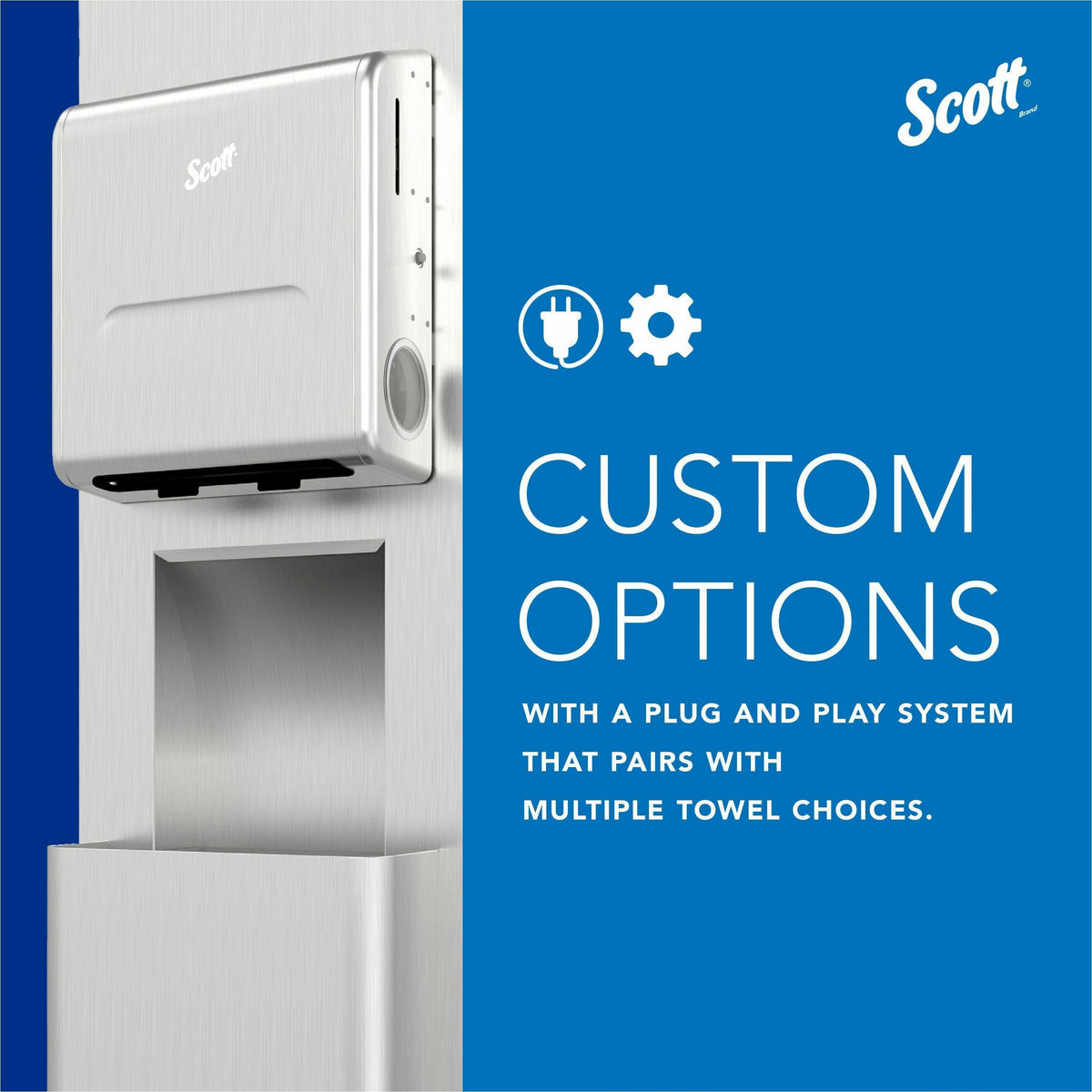 Scott Pro Recessed Hard Roll Towel Dispenser Housing w/Trim Panel