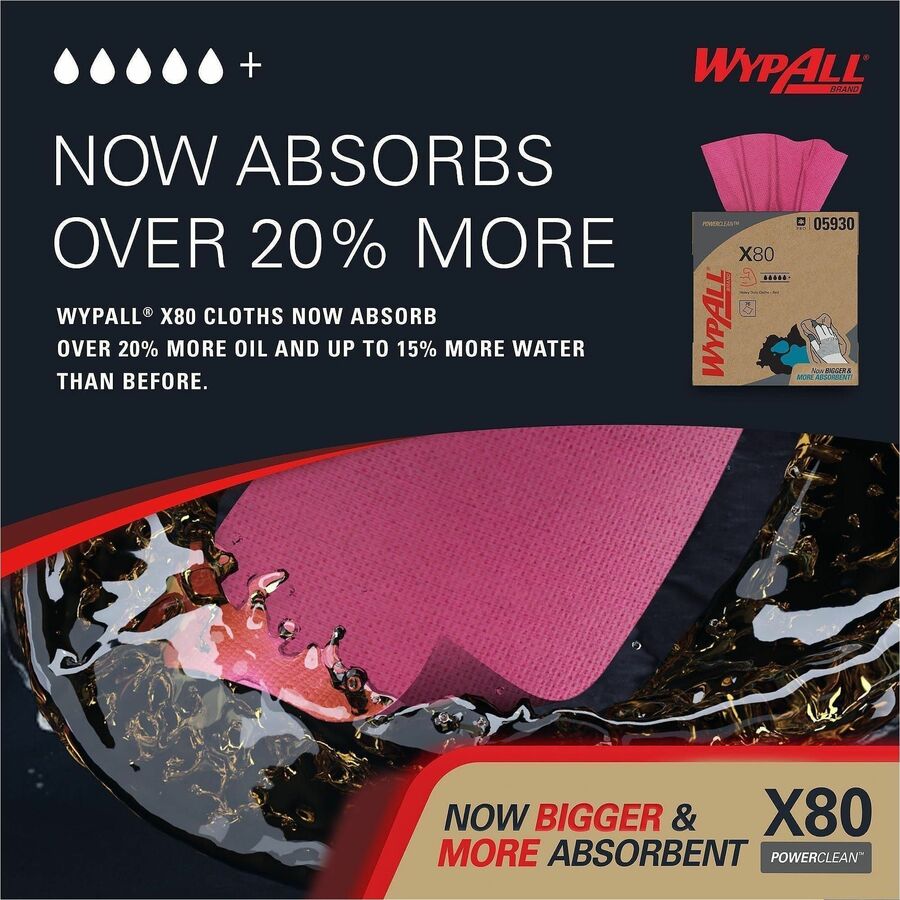 Wypall Power Clean X80 Heavy Duty Cloths
