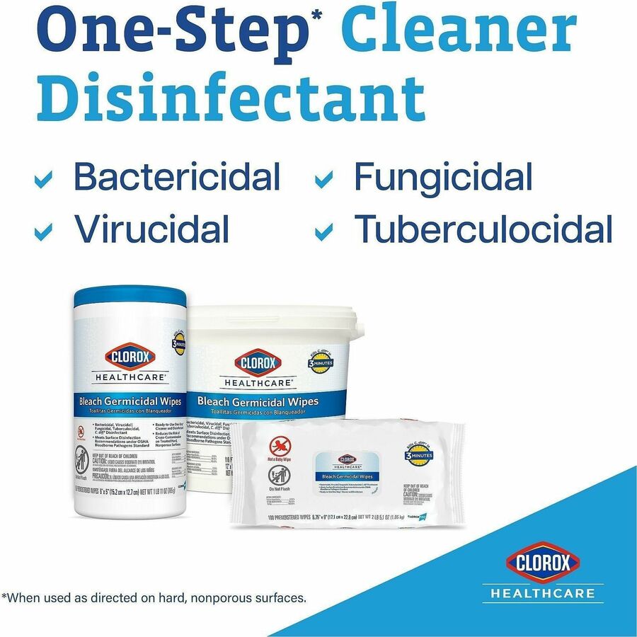 Clorox Healthcare Bleach Germicidal Wipes