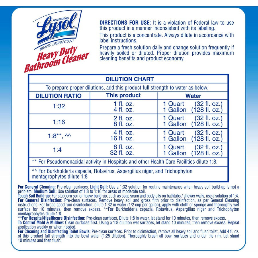 Professional Lysol Heavy-Duty Disinfectant Bathroom Cleaner