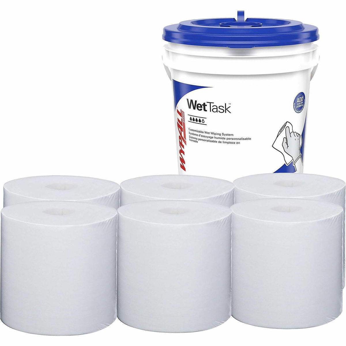 Wypall PowerClean WetTask Wipers for Disinfectants, Sanitizers & Solvents