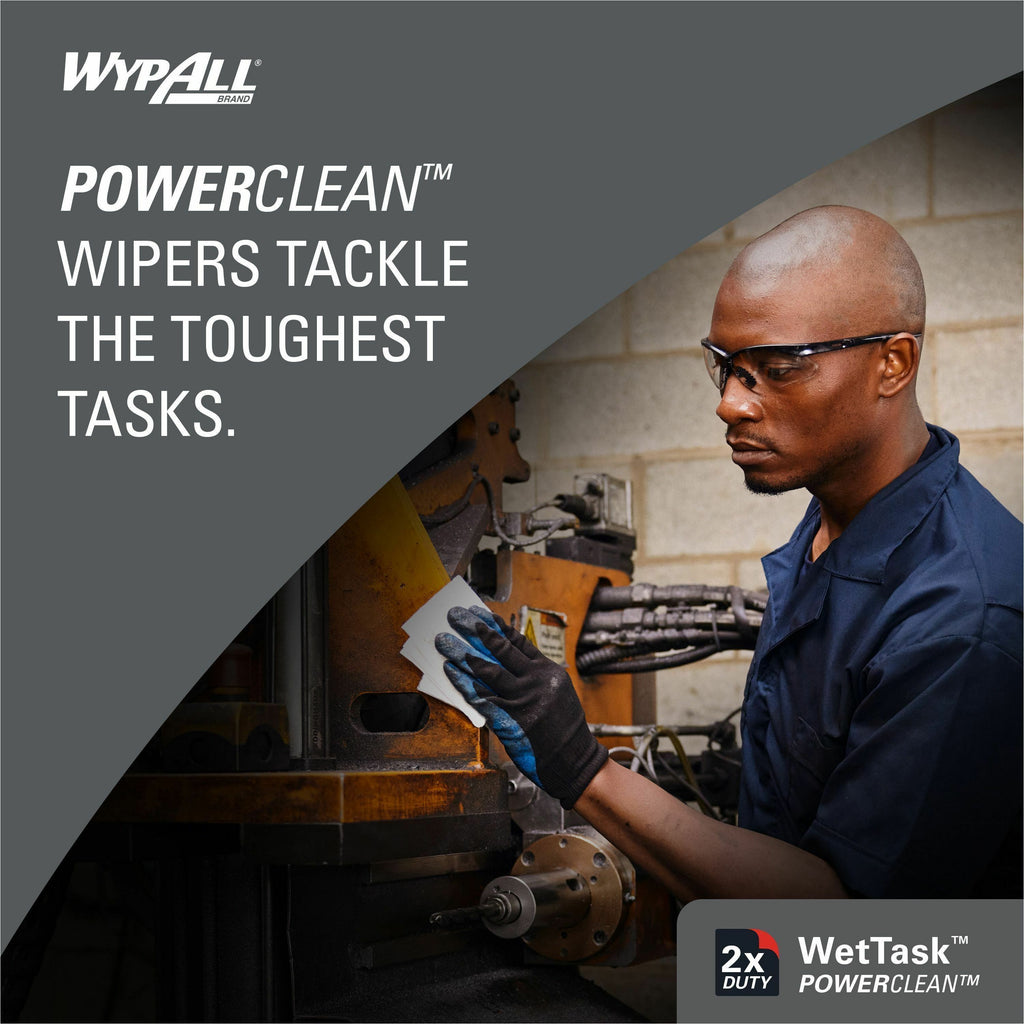 Wypall PowerClean WetTask Wipers for Disinfectants, Sanitizers & Solvents