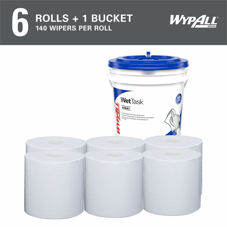 Wypall PowerClean WetTask Wipers for Disinfectants, Sanitizers & Solvents