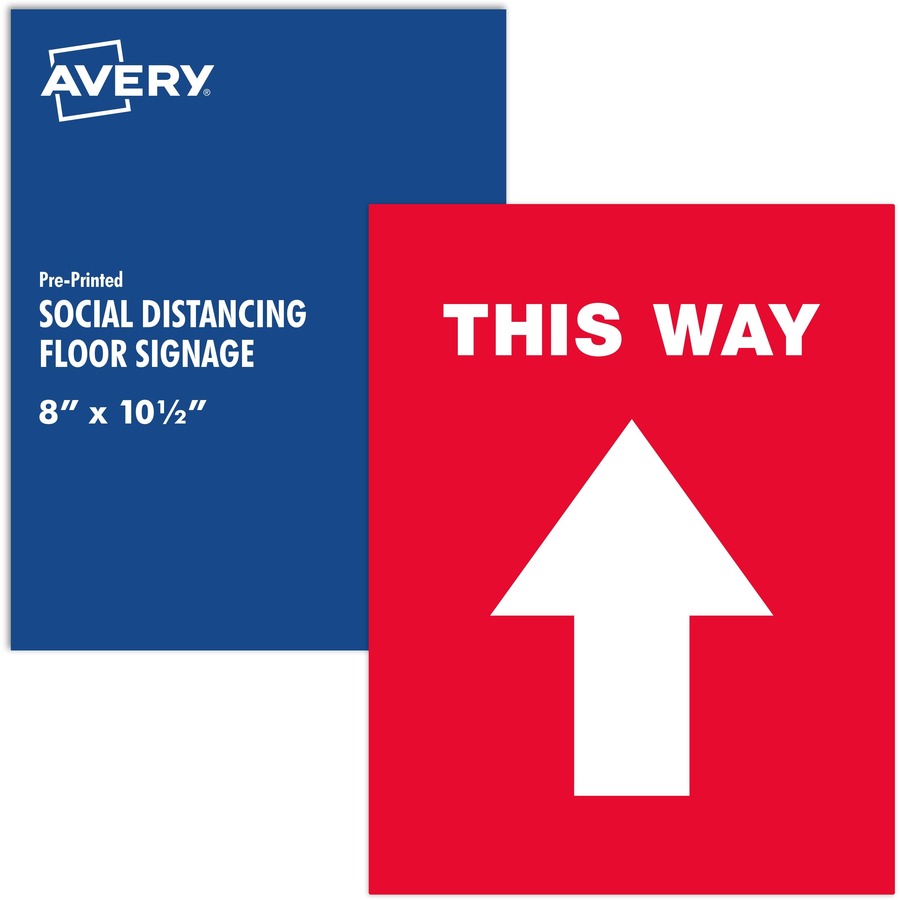 Avery® THIS WAY Social Distancing Floor Decals
