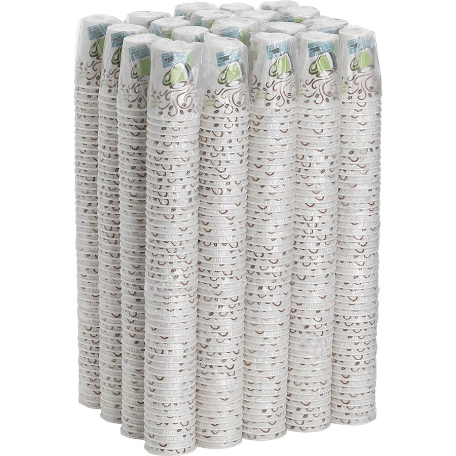 Dixie PerfecTouch 12 oz Insulated Wrapped Paper Hot Coffee Cups by GP Pro