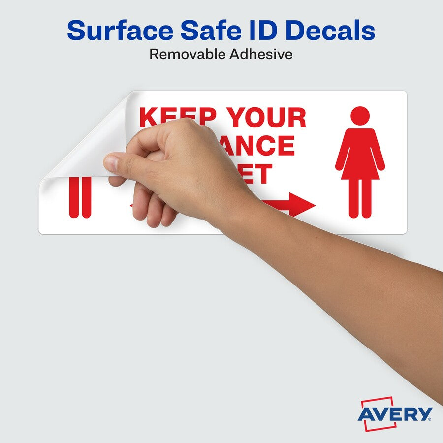 Avery® Surface Safe KEEP YOUR DISTANCE Decals