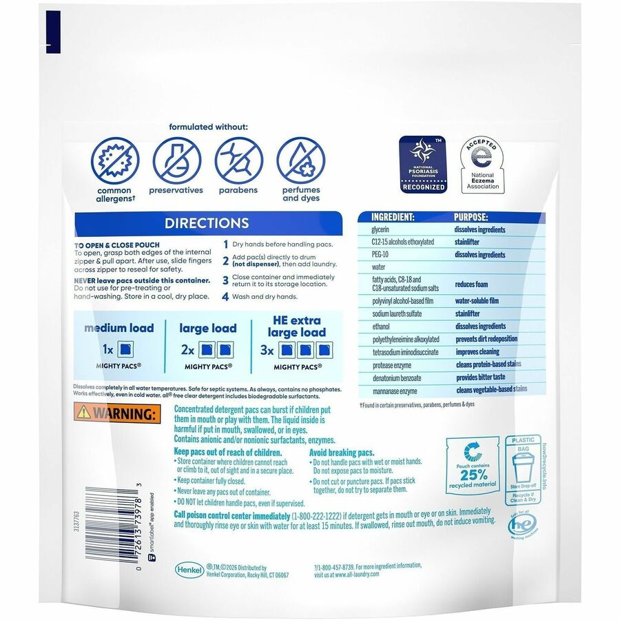 all All Free Clear Mightypacs Laundry Pods