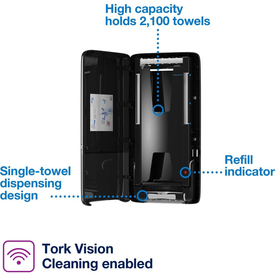 TORK PeakServe Continuous Paper Hand Towel Dispenser Black H5