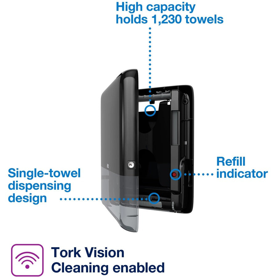 TORK Mini Continuous Hand Towel Dispenser Black