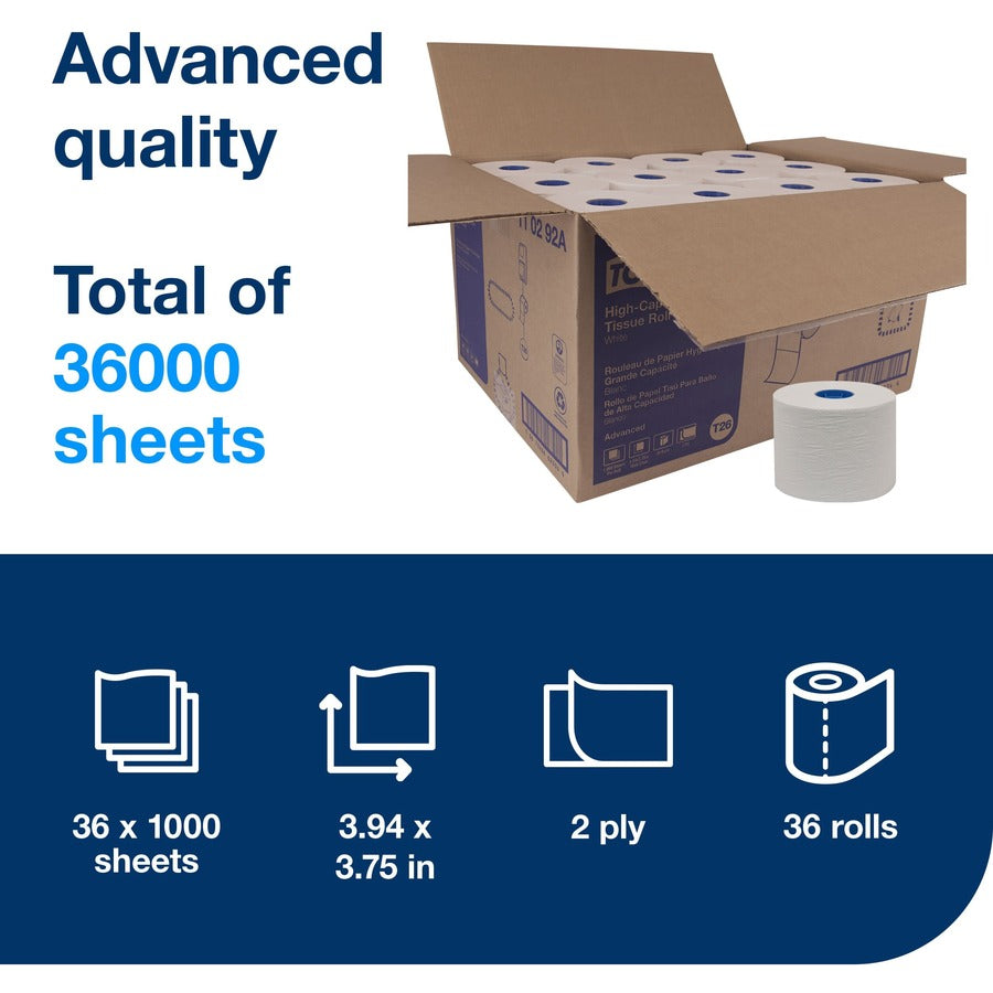 TORK High-Capacity Toilet Paper Roll White T26