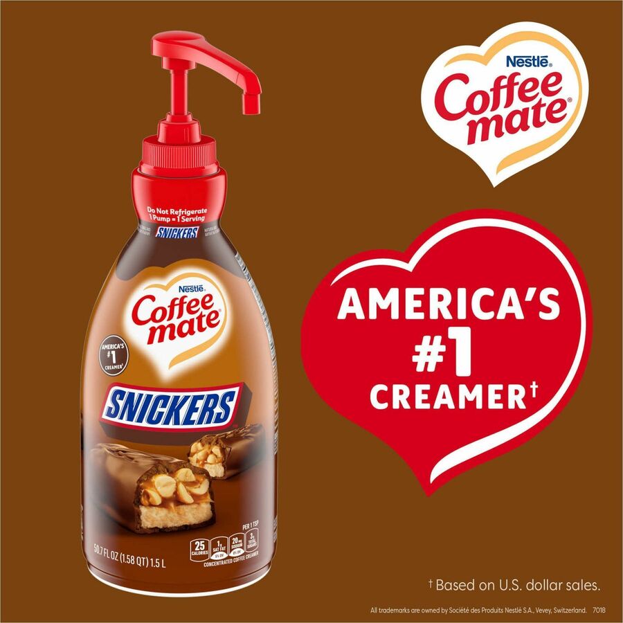 Coffee mate Snickers Liquid Concentrate Coffee Creamer - Pump Bottle