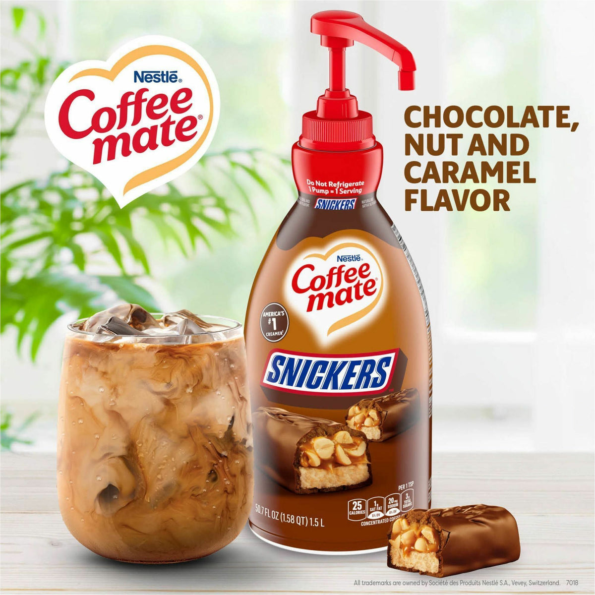 Coffee mate Snickers Liquid Concentrate Coffee Creamer - Pump Bottle