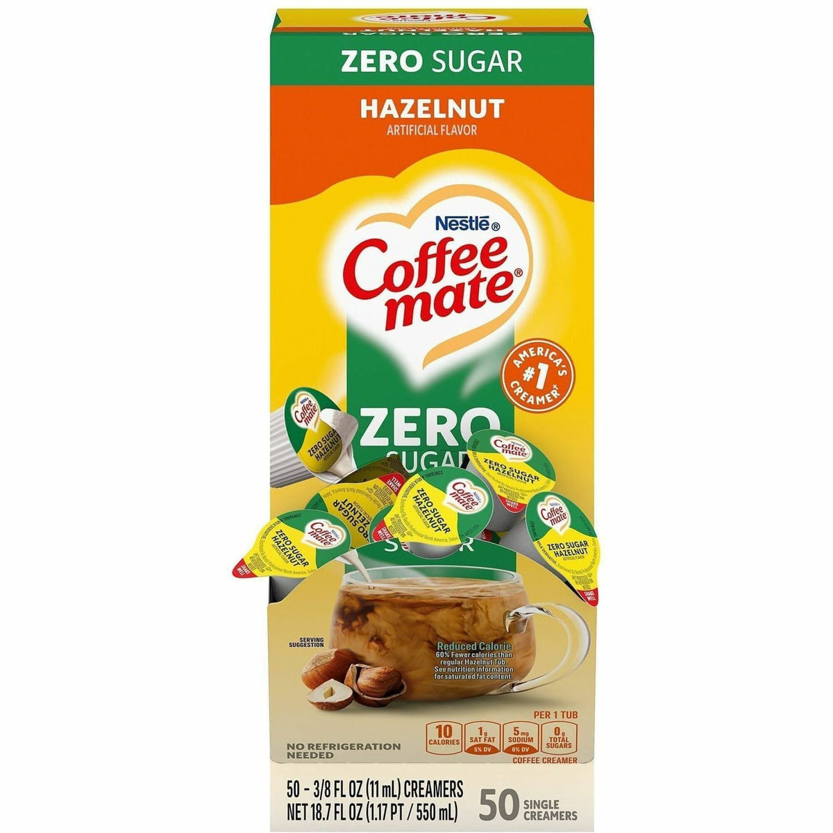 Coffee mate Sugar-Free Hazelnut Nondairy Liquid Creamer Singles
