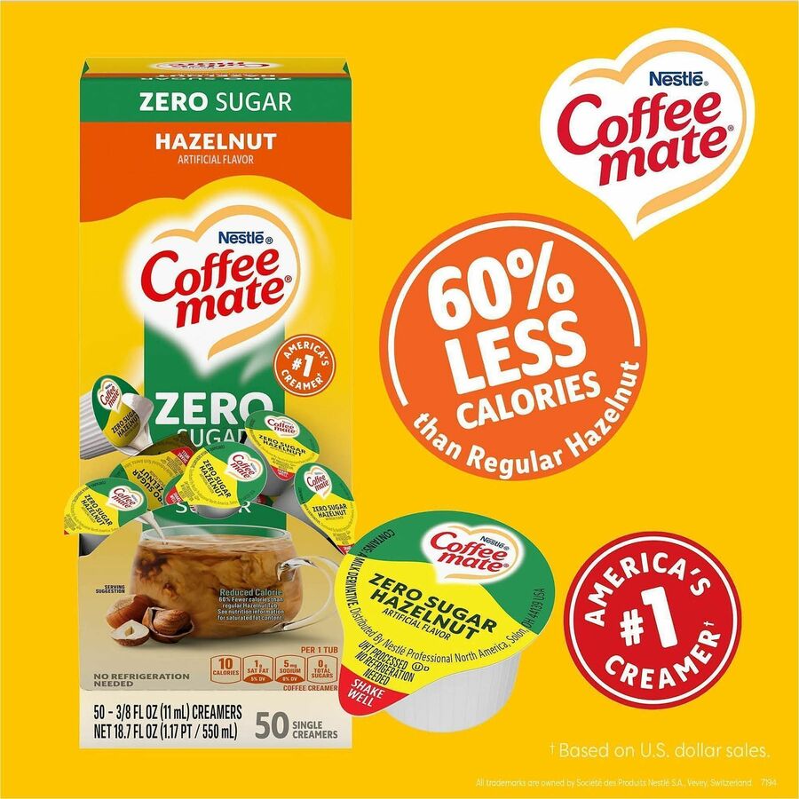 Coffee mate Sugar-Free Hazelnut Nondairy Liquid Creamer Singles