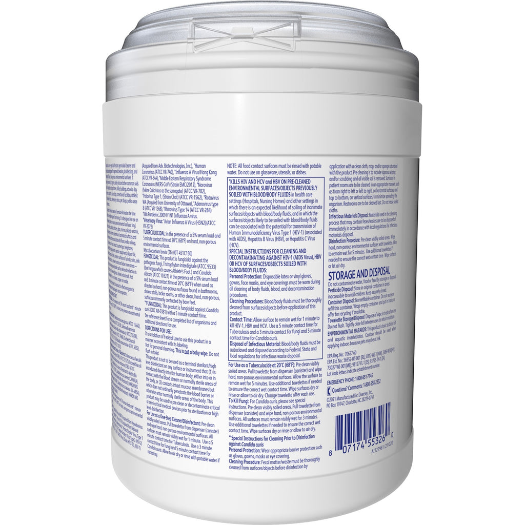Diversey Oxivir Tb Disinfectant Cleaner Wipes