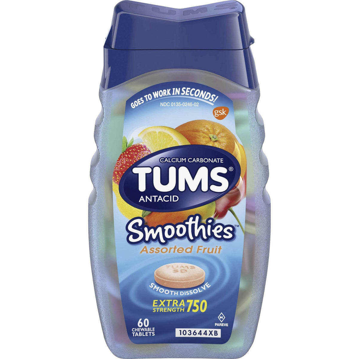 TUMS Smoothies Extra Strength Antacid Chewable Tablet