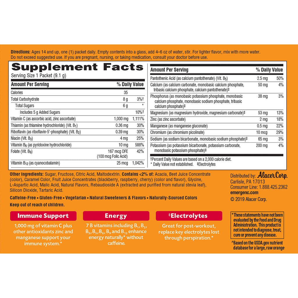 Emergen-C Raspberry Vitamin C Drink Mix