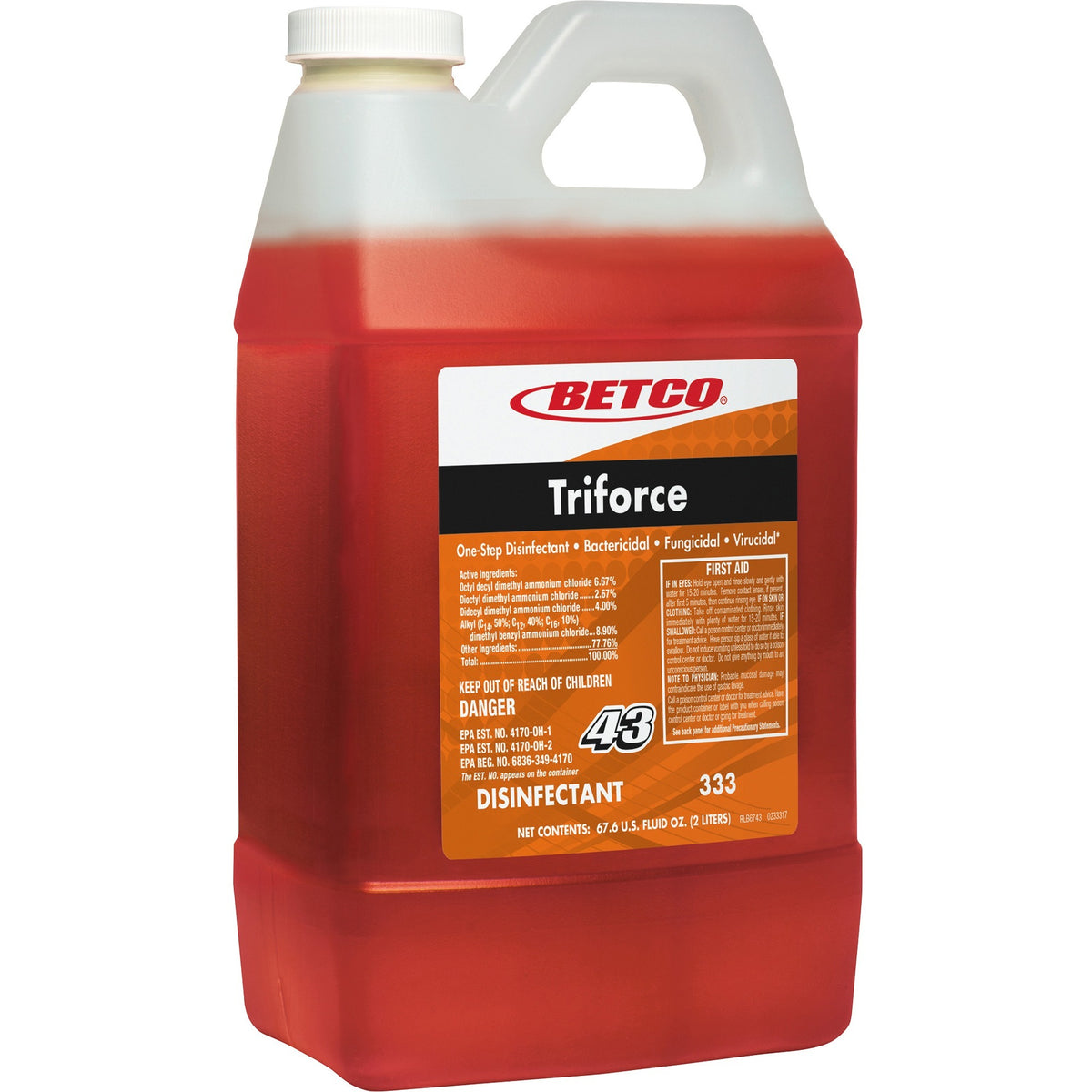 Betco FastDraw 43 Triforce Titan Disinfectant