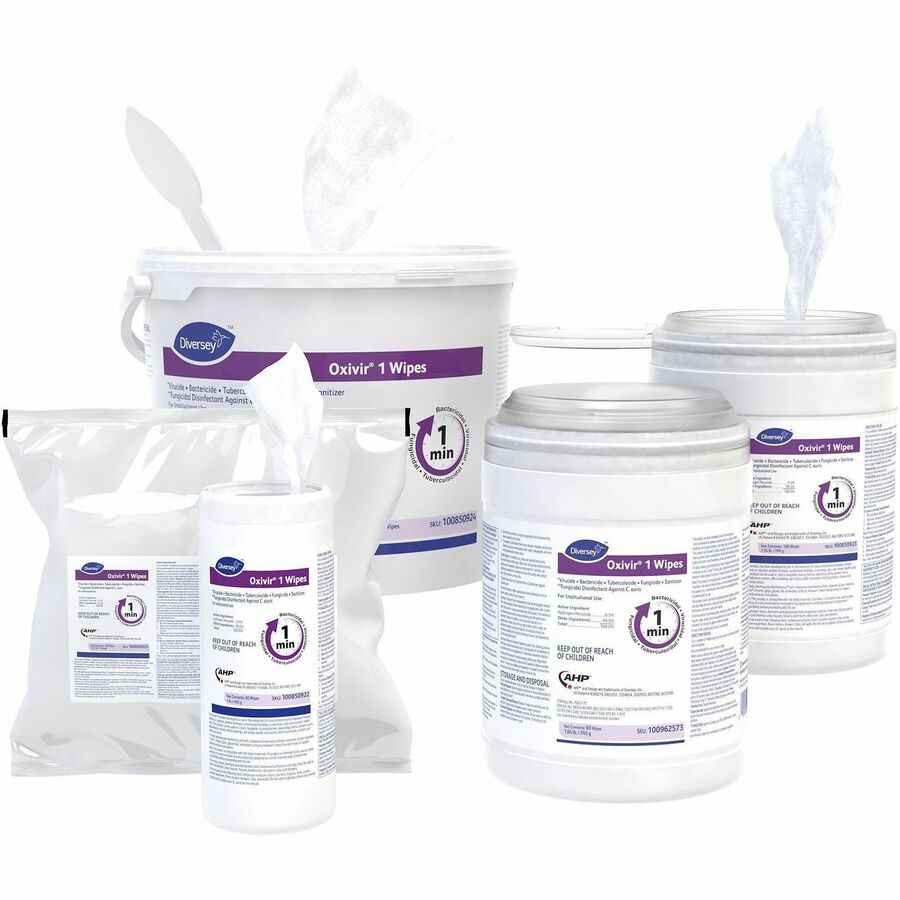 Diversey One-Step Ready-to-Use Hospital Disinfectant Cleaner Wipe