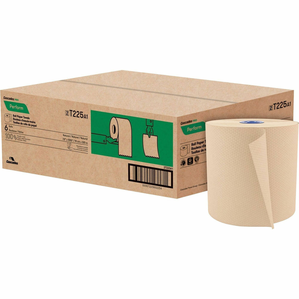 Cascades PRO Perform Roll Towels for Tandem, 1050'