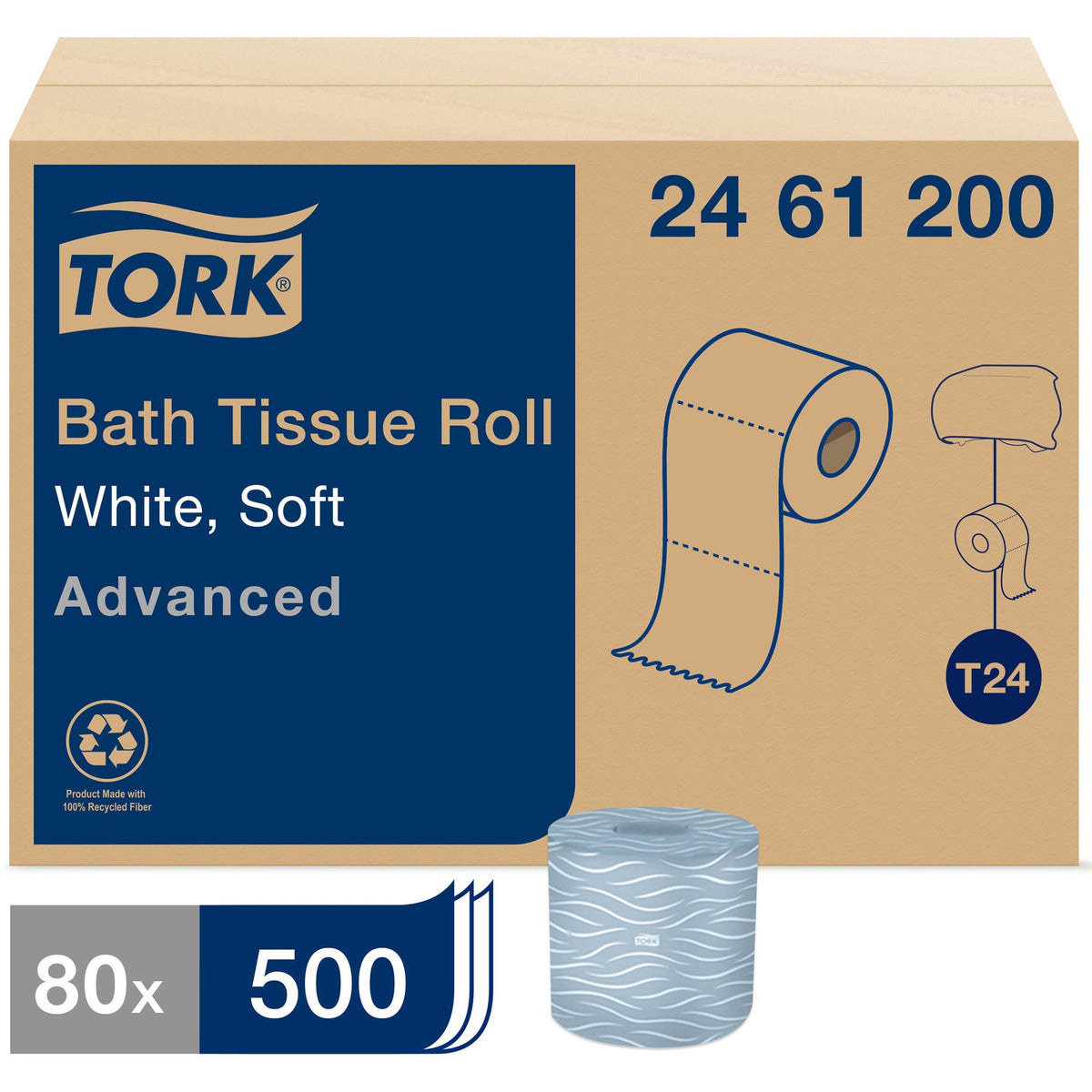 TORK Advanced Bath Tissue Roll, 2-Ply