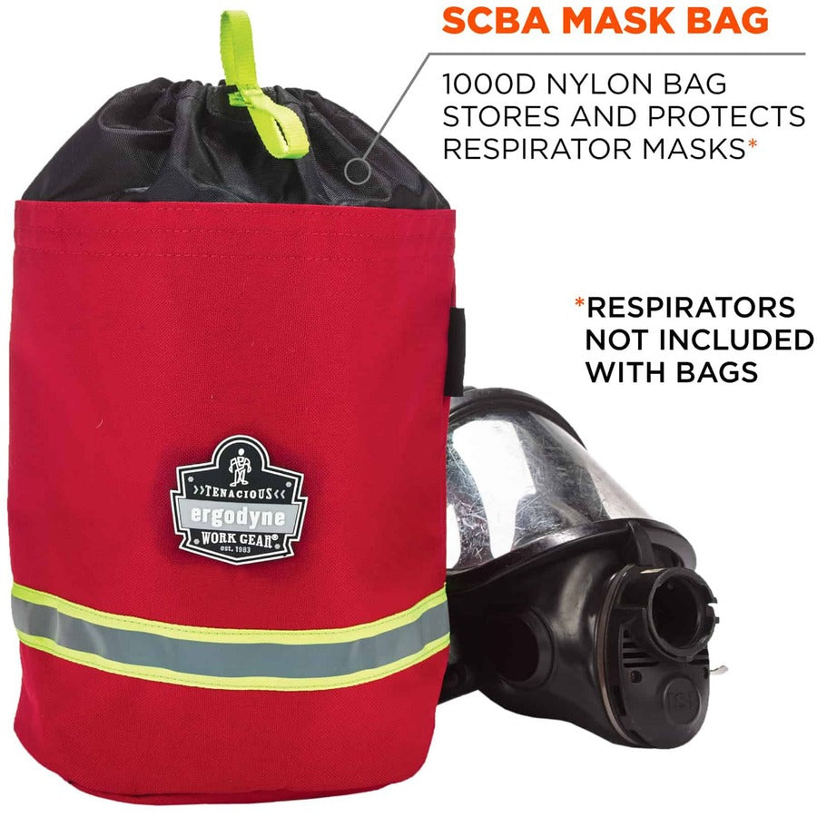 Ergodyne Arsenal 5080L Carrying Case Gear, Belt, ID Card, Full Mask Respirator, SCBA Mask - Red