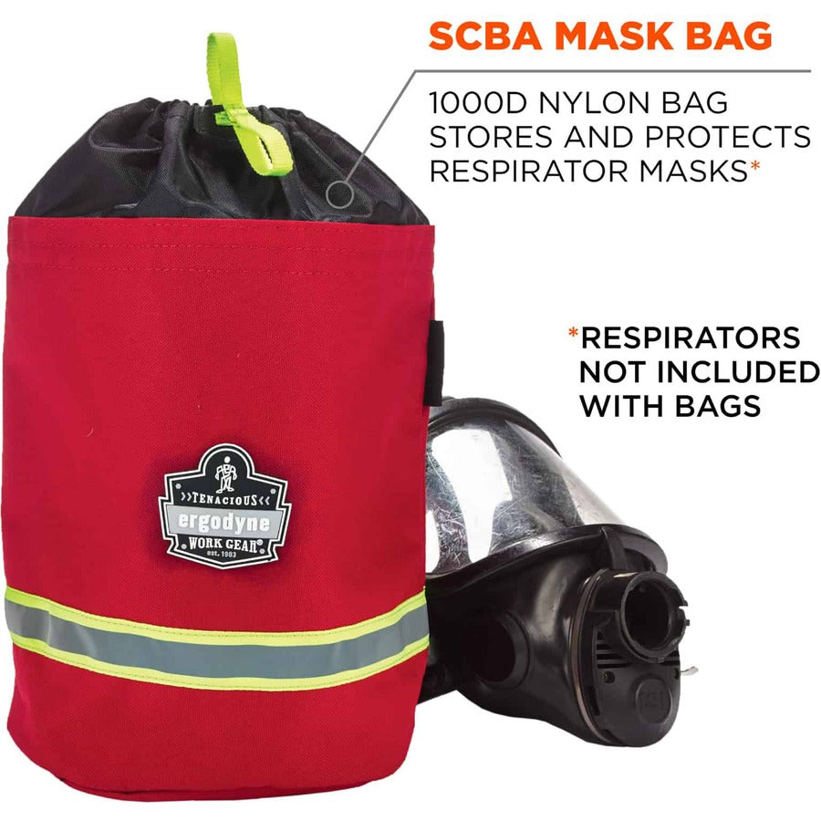Ergodyne Arsenal 5080 Carrying Case Gear, Belt, ID Card, Full Mask Respirator, SCBA Mask - Red