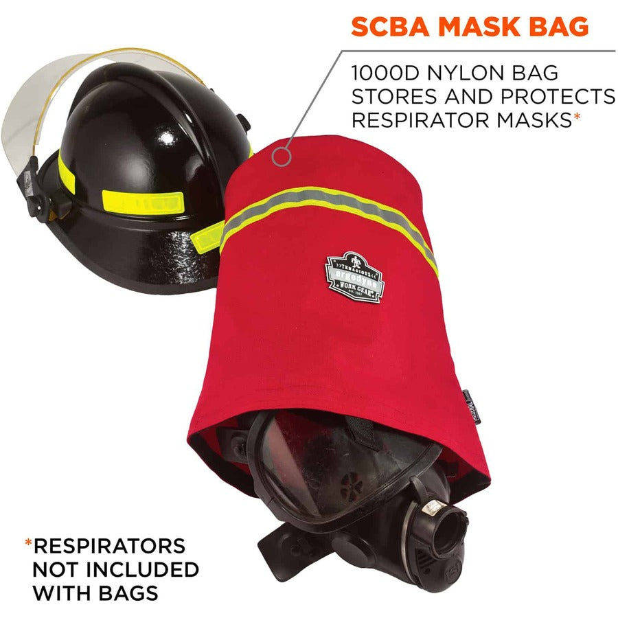 Ergodyne Arsenal 5082 Carrying Case Gear, Belt, ID Card, Full Mask Respirator, SCBA Mask - Red